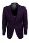 Cheap priced Suit  - Men's Vested One Button Peak Lapel Stacy Adams Eggplant Suit
