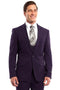 Cheap priced Suit  - Men's One Button Peak Lapel Skinny Wedding & Prom 2025 Eggplant Suit With Lowcut Vest