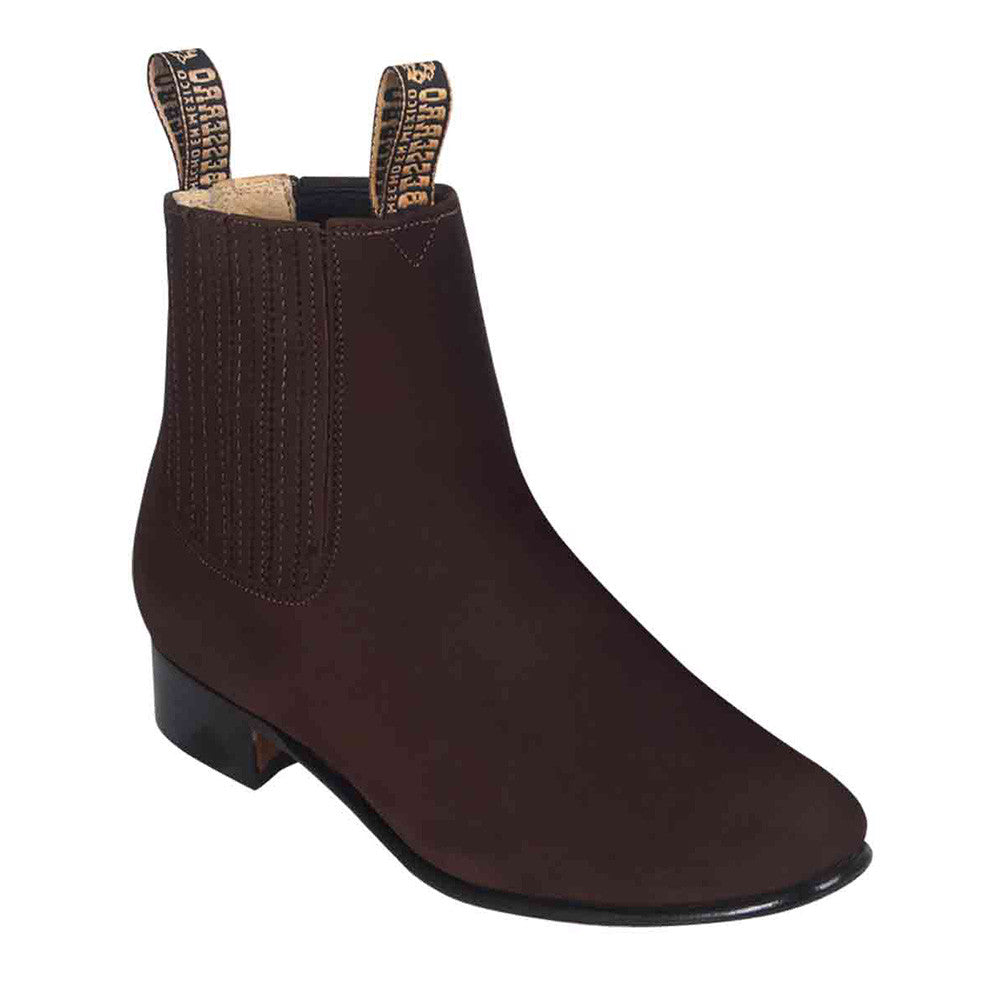 Men's Tabaco Nubuck Botin Charro - Tabaco