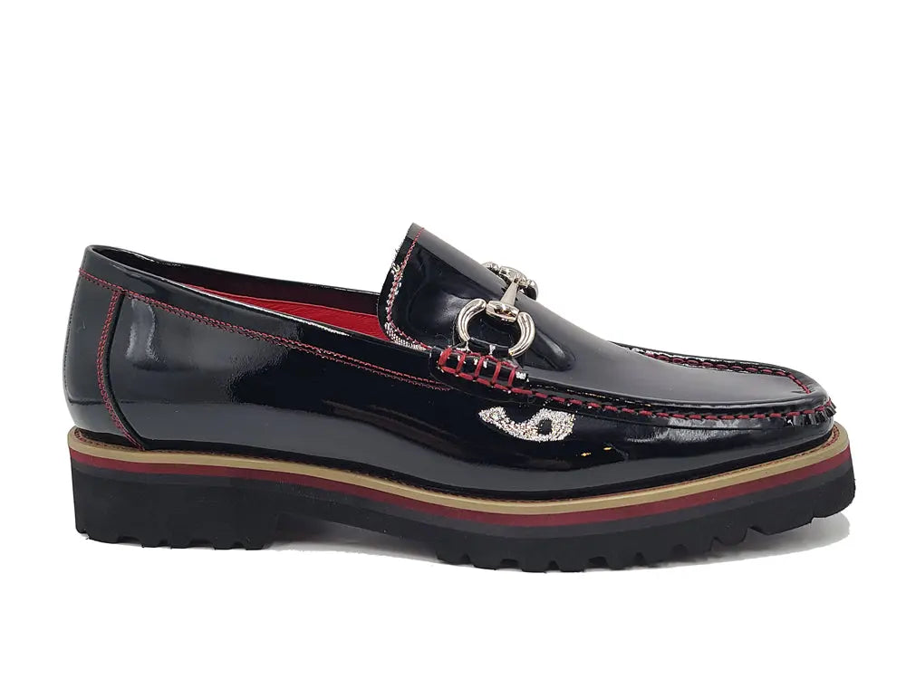 Carrucci Horse Bit Loafer in Lug Sole - 8