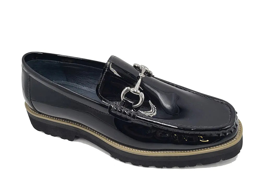 Elegant Patent Leather Horse Bit Loafer - 7.5