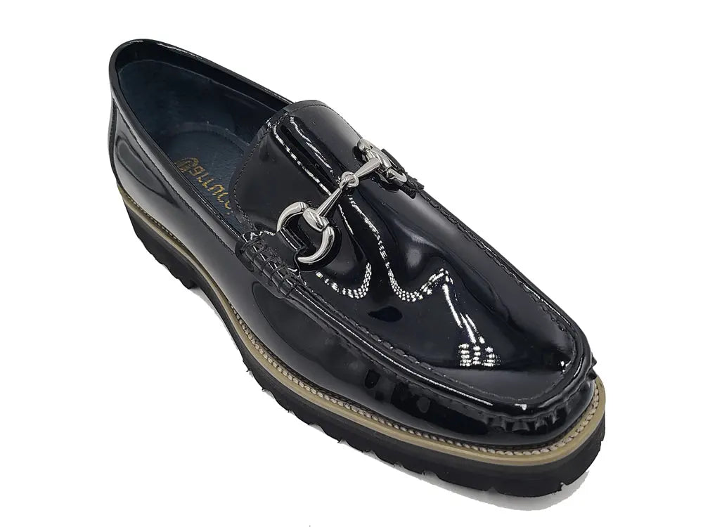 Elegant Patent Leather Horse Bit Loafer - 7.5