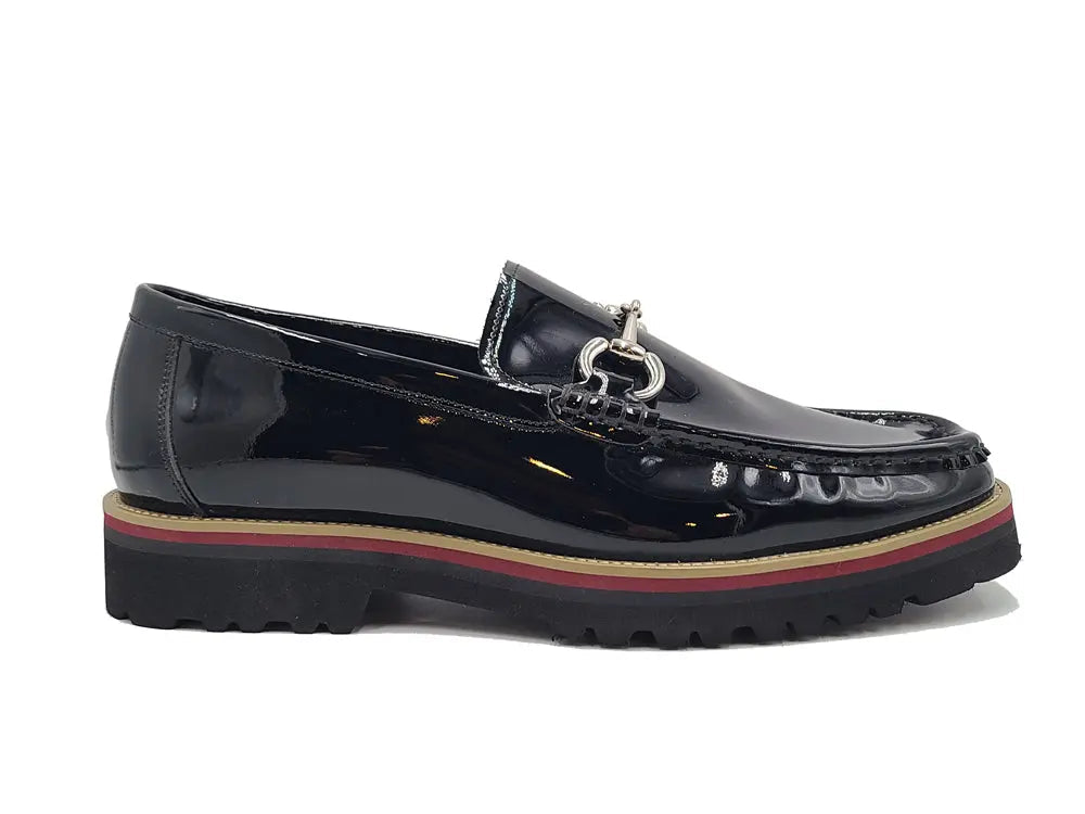 Elegant Patent Leather Horse Bit Loafer - 7.5