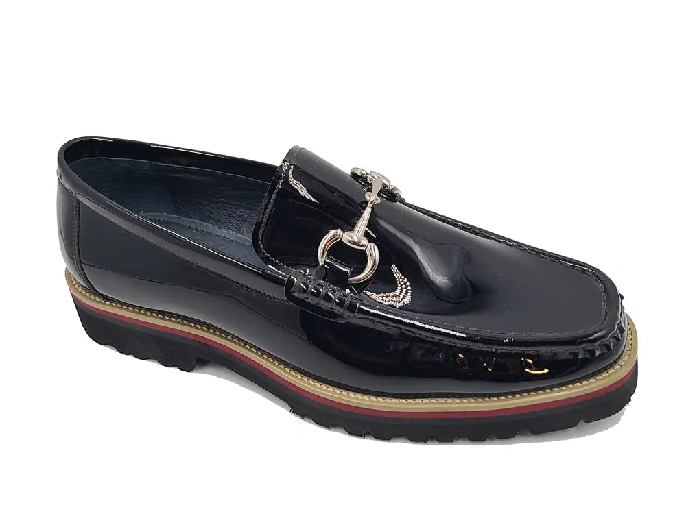 Carrucci Horse Bit Loafer in Lug Sole - 8