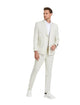 Elegant Cream Double-Breasted Suit - Summer Sophistication