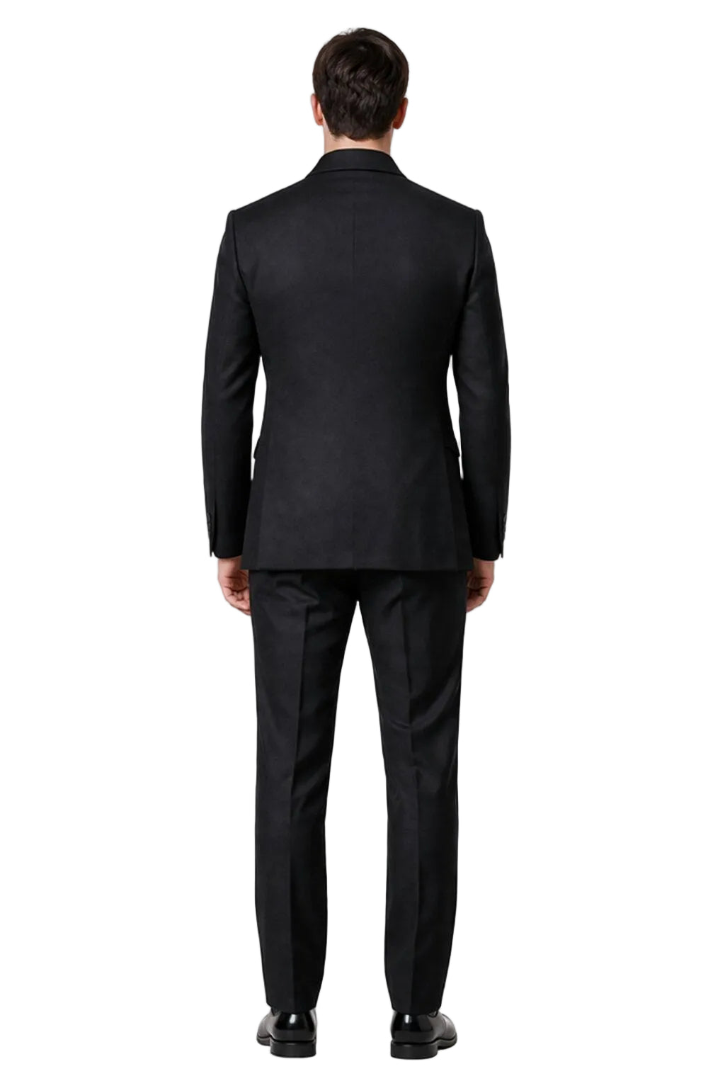 Ultra Slim Fit Double Breasted Charcoal Suit - Narrow Leg Pants - Gucci Cut - Tapered Jacket