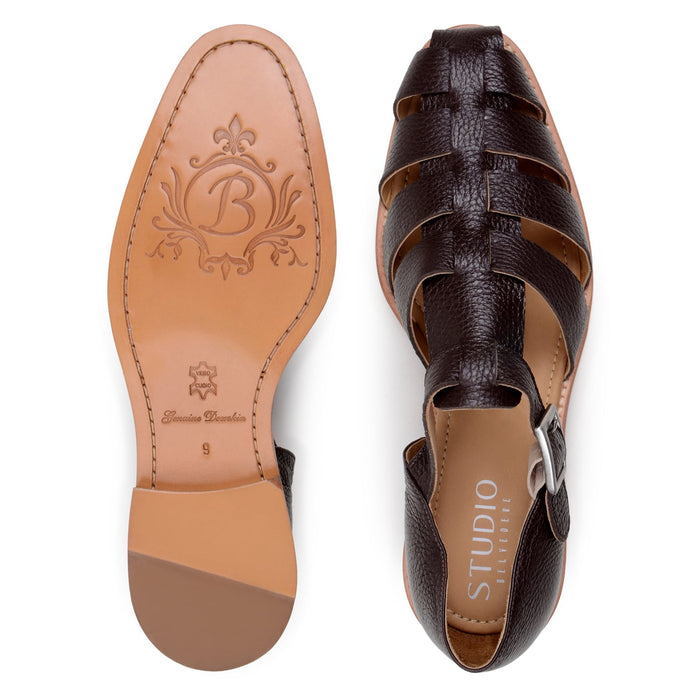 Belvedere Elio: Brown Genuine Crocodile Leather Dress Shoe