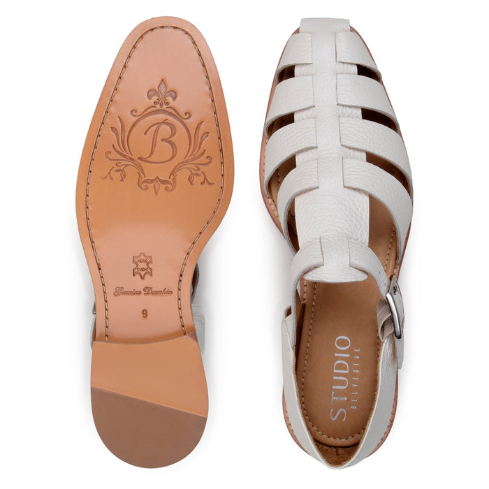 Belvedere ELIO in Milk Genuine Ostrich Leather