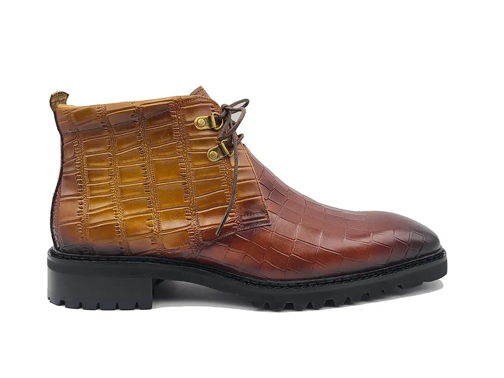 Carrucci Embossed Chukka Boot Lug Sole - 9.5