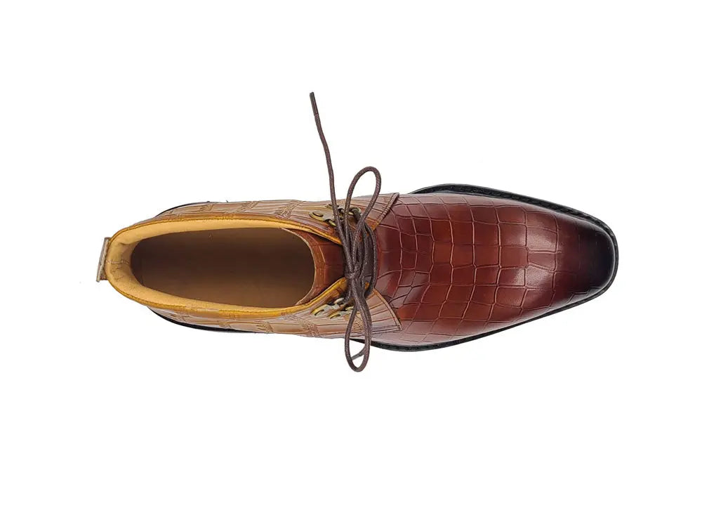 Carrucci Embossed Chukka Boot Lug Sole - 9.5