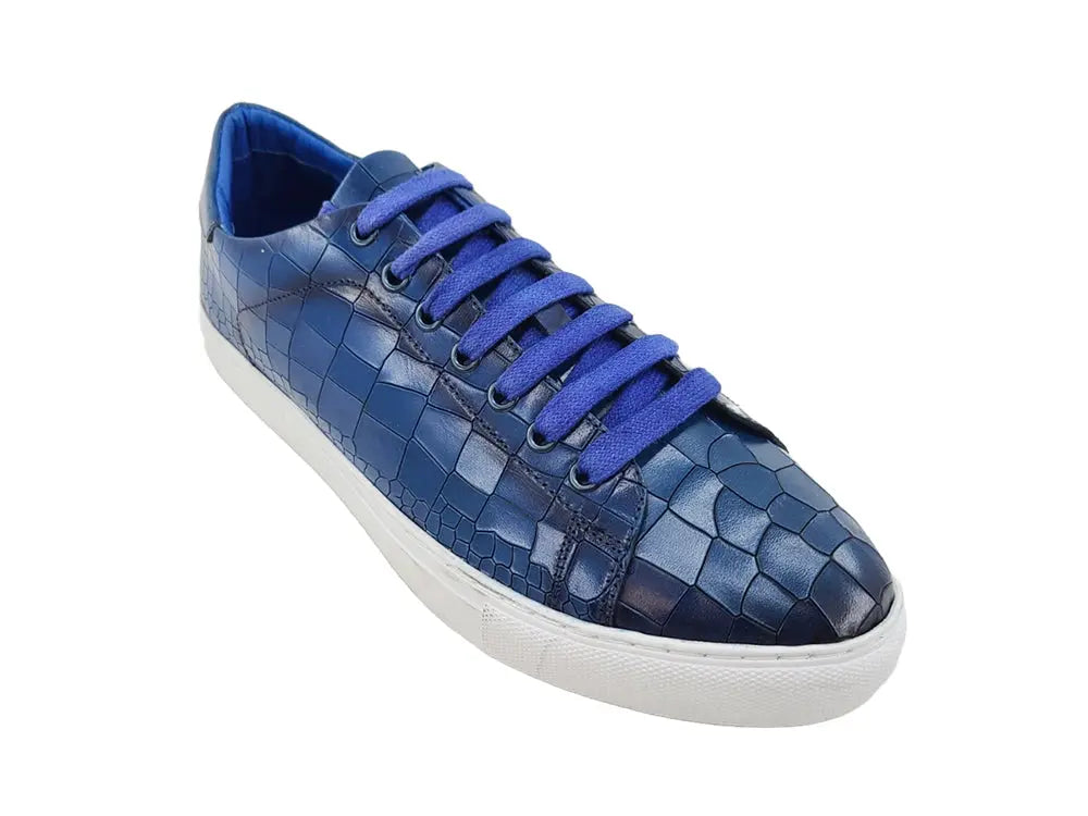 Embossed Leather Fashion Sneaker - 7.5