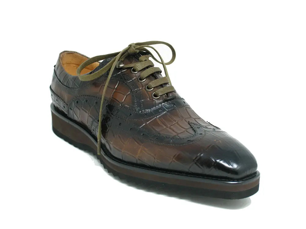 Embossed Leather Patina Oxford - 7.5