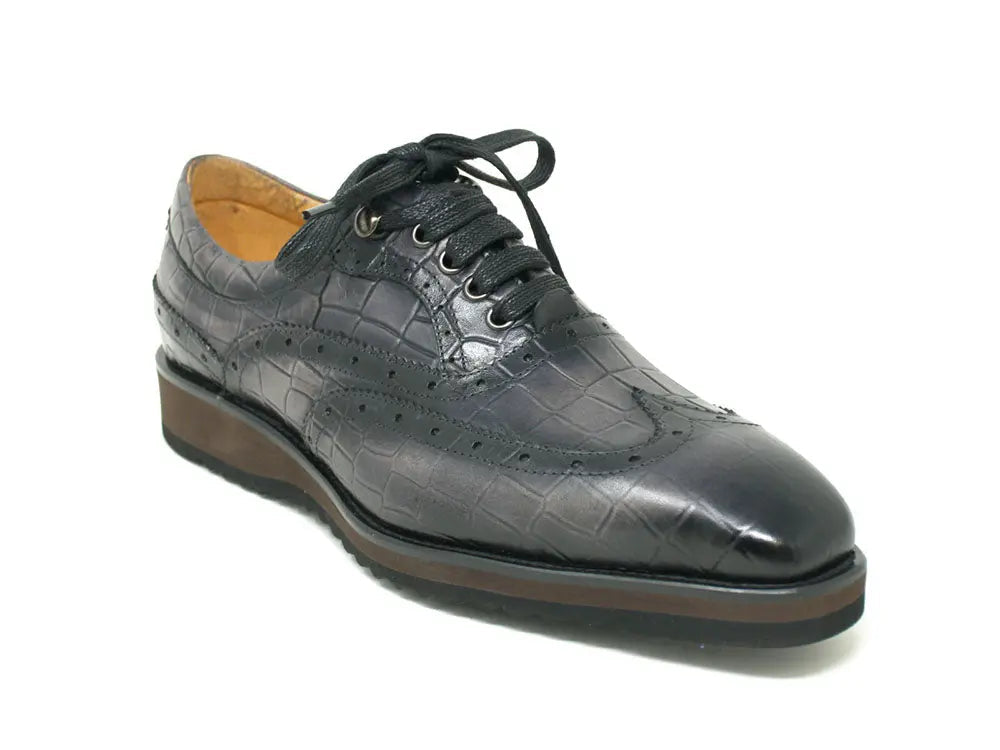 Embossed Leather Patina Oxford - 7.5