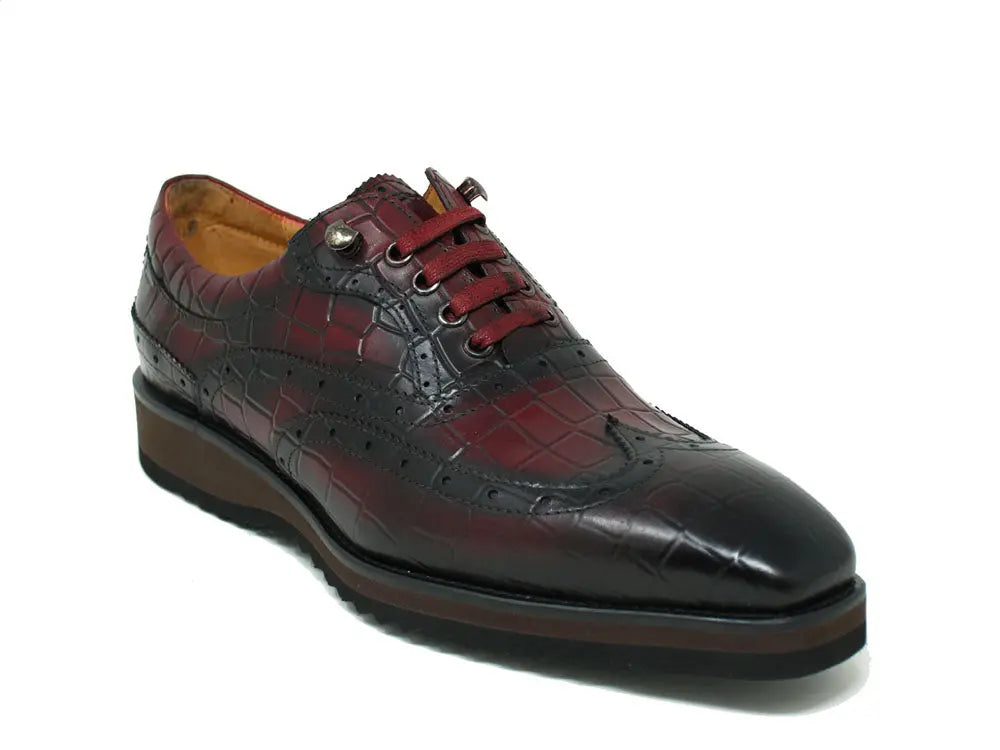 Embossed Leather Patina Oxford - 7.5