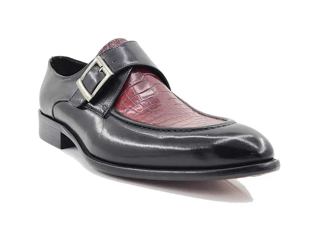 Embossed Moc Single Monkstrap Shoe - 7.5