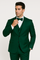 Emerald Green Satin Tuxedo Four Piece Set - Wedding - Prom