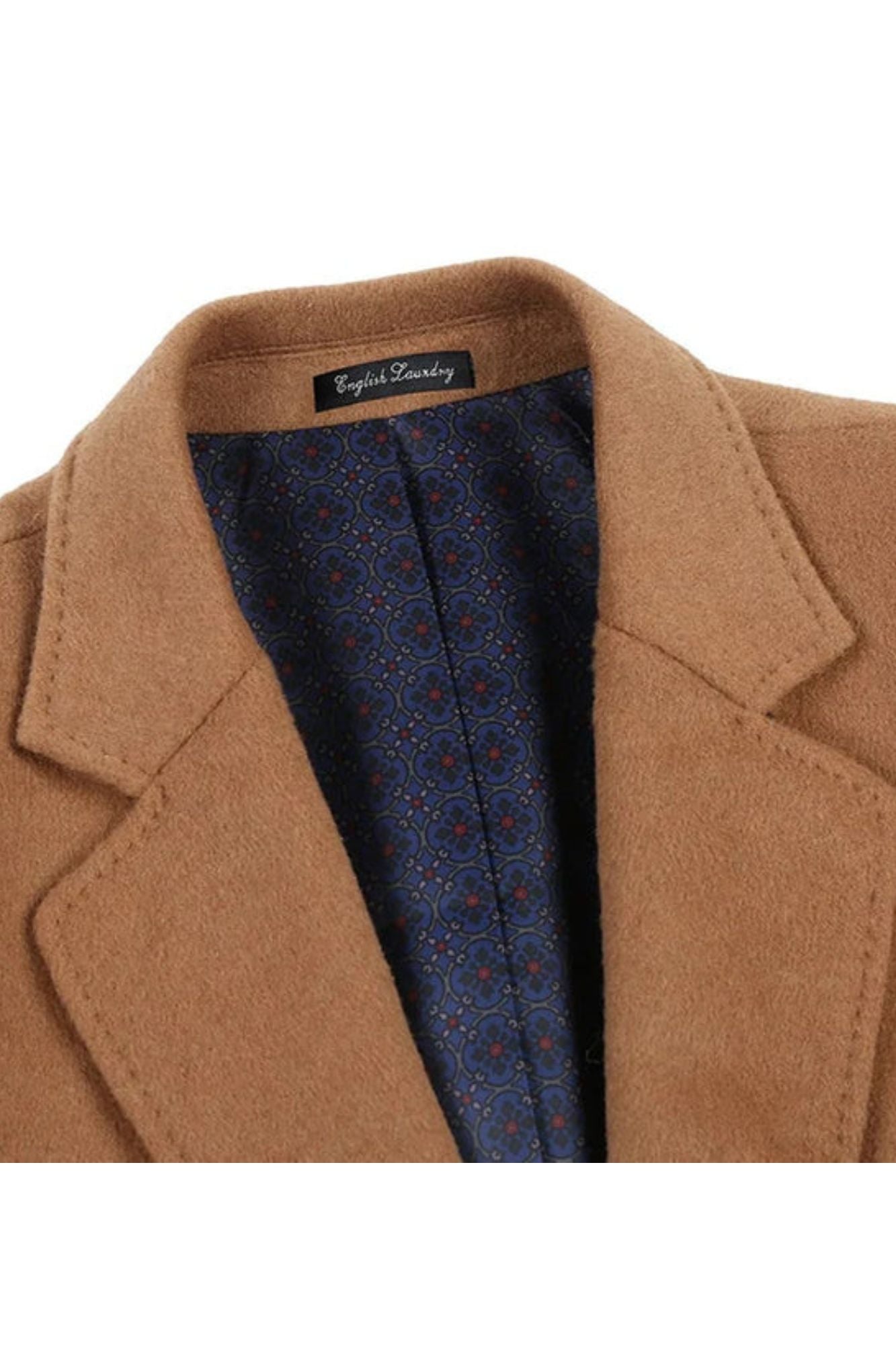 Camel Fall/Winter Essential Slim Fit Overcoat Wool Blend - Coat Size 38