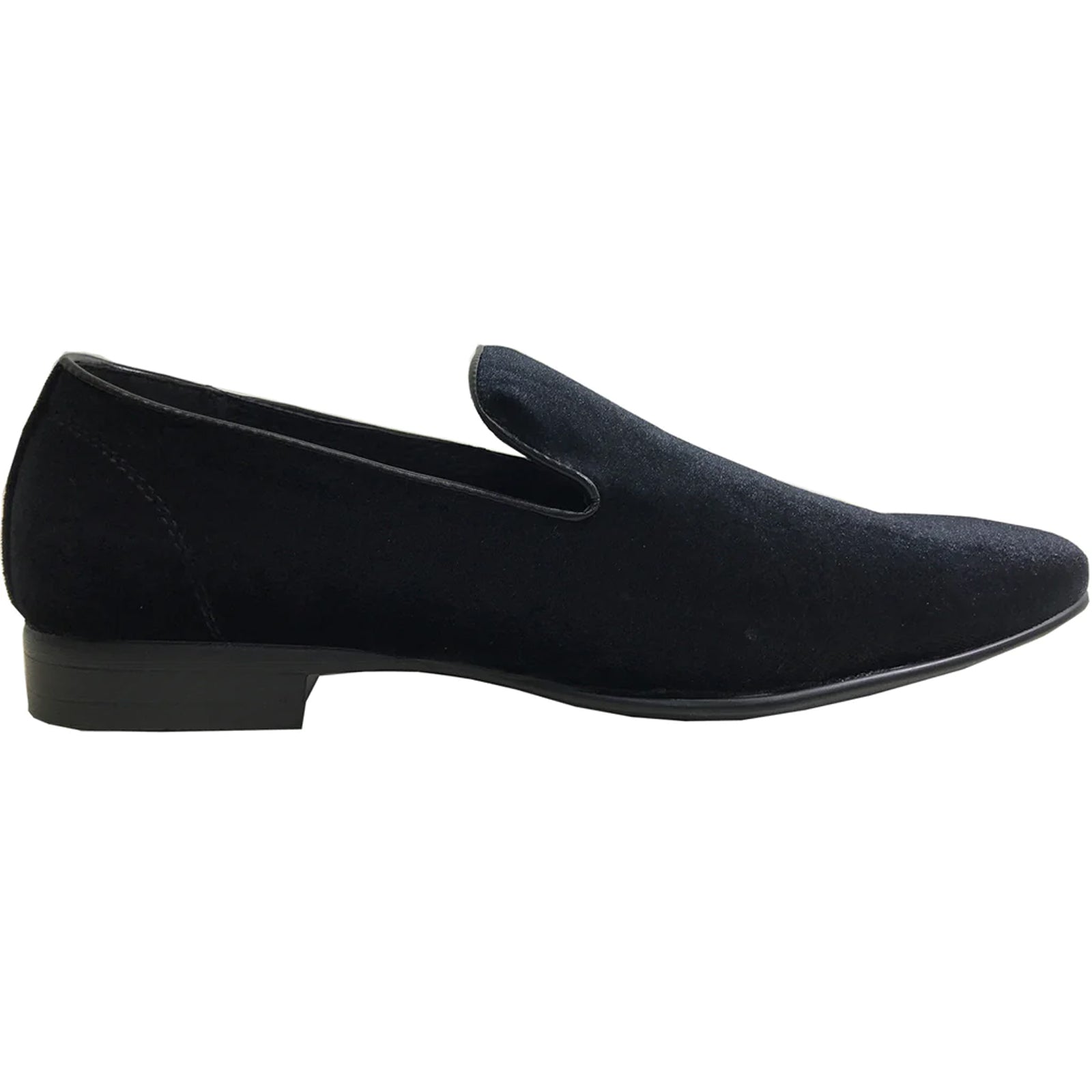 "Black Velvet Tuxedo Loafer - Modern Men's Slip-On Style" - 6.5M