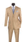 Nola Collection - Light Beige Regular Fit 2 Piece Suit Flat Front Pants with 2″ Elastic Waistband
