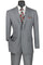 Nola Collection - Medium Gray Regular Fit 2 Piece Suit Flat Front Pants with 2″ Elastic Waistband