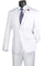 Nola Collection - White Regular Fit 2 Piece Suit Flat Front Pants with 2″ Elastic Waistband