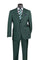 Nola Collection - Hunter Green Regular Fit 2 Piece Suit Flat Front Pants with 2″ Elastic Waistband