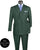 Ramses Collection - Hunter Green Regular Fit Double Breasted 2 Piece Suit with Flexible Elastic Waistband