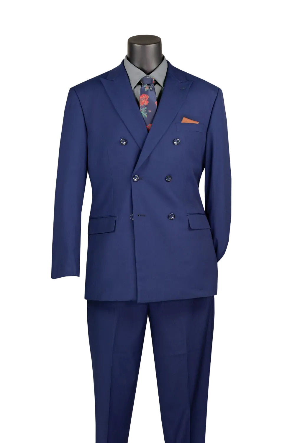 Ramses Collection Regular Fit Double Breasted 2-Piece Suit - Patriot Blue