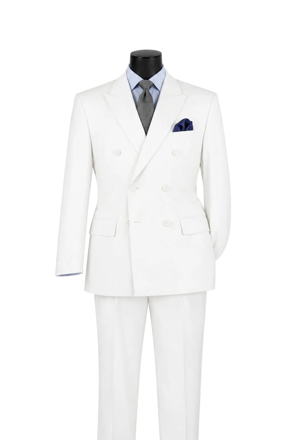 Ramses Collection Regular Fit Double Breasted 2-Piece Suit - White