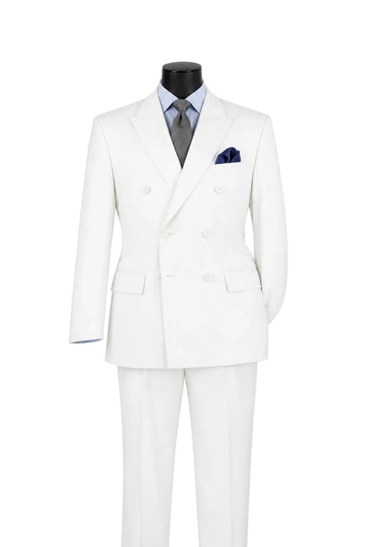 Ramses Collection Regular Fit Double Breasted 2-Piece Suit - White