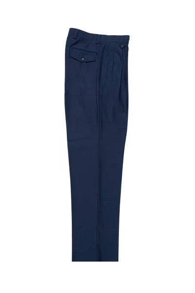 F. Blue Wide Leg Wool Dress Pant 2586/2576 by Tiglio Luxe - 32