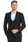 "Sharkskin Suit Men's Black Windowpane Plaid - Two Button Vested Peak Lapel"