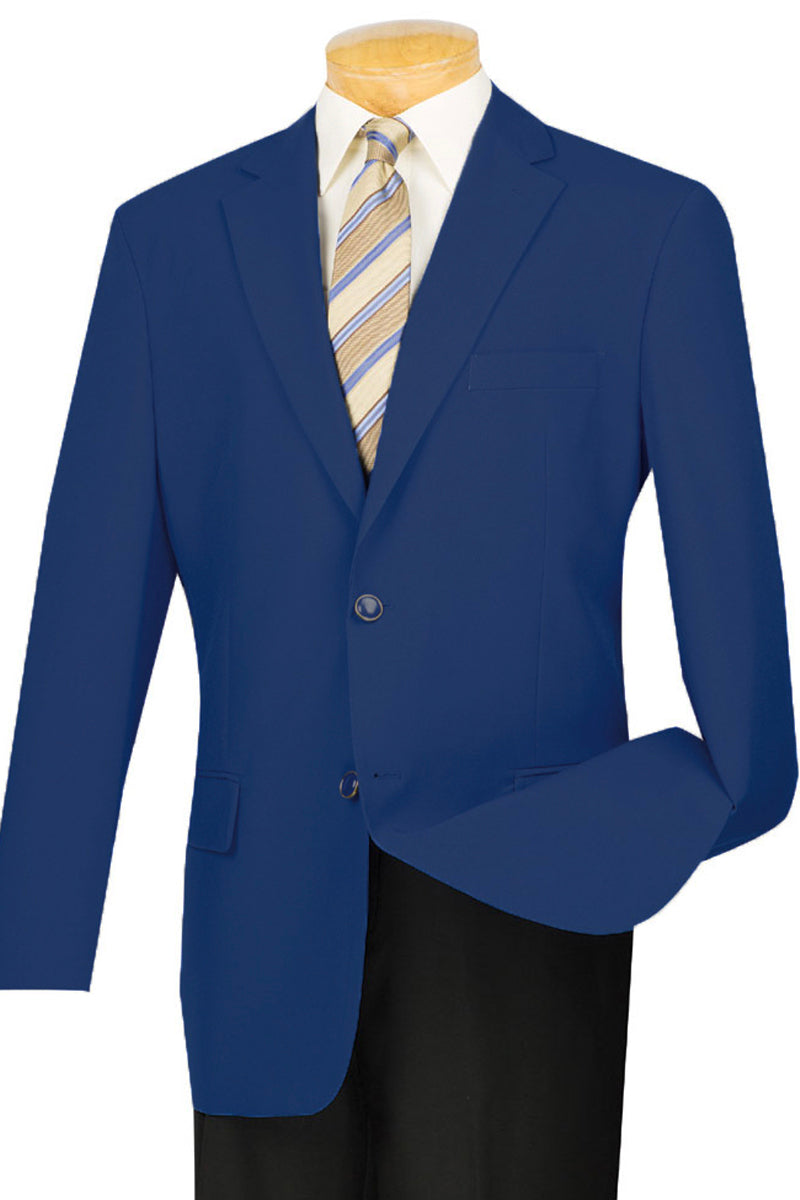Mens 2 Button Poplin Dress Blazer in Navy - XS