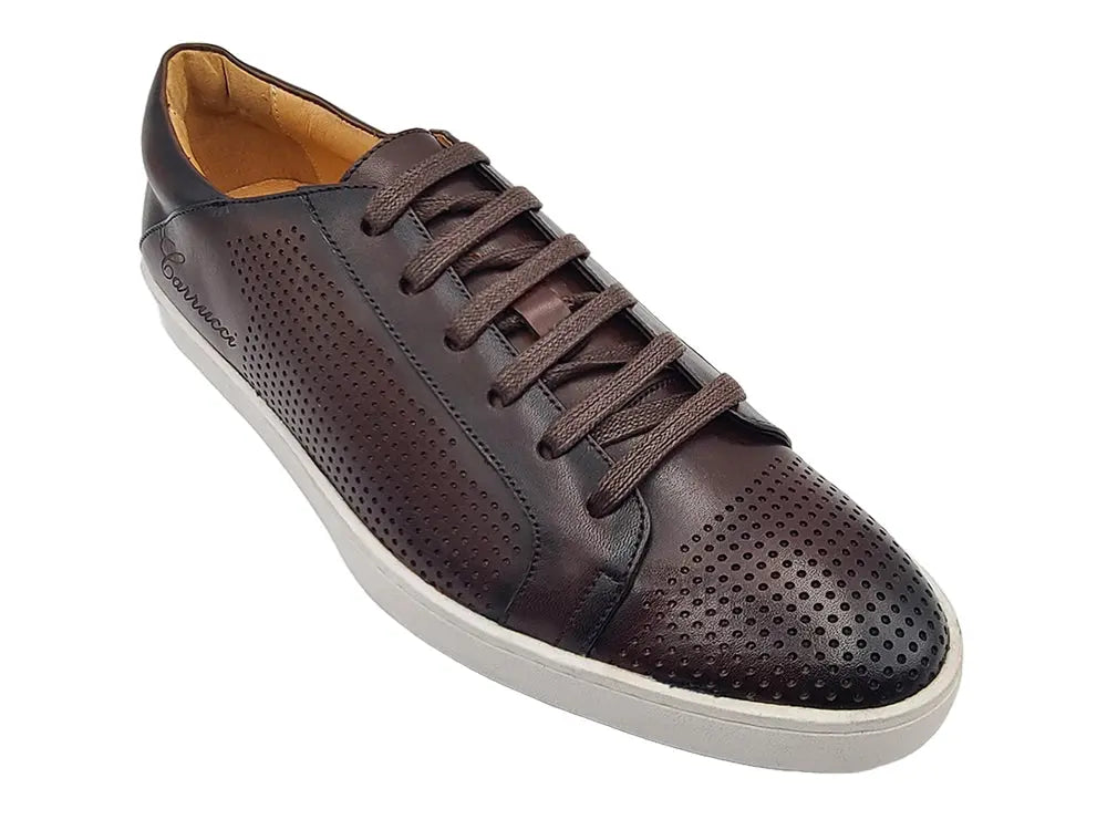 Fashion Lace-up Leather Sneaker - 8