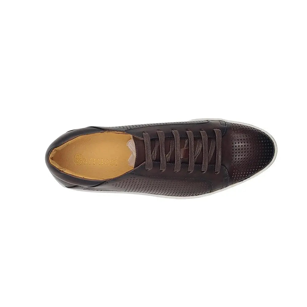 Fashion Lace-up Leather Sneaker - 8