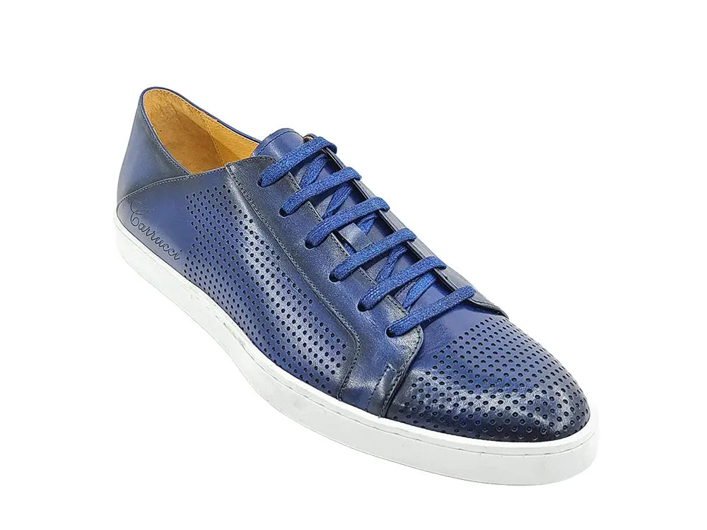 Fashion Lace-up Leather Sneaker - 8