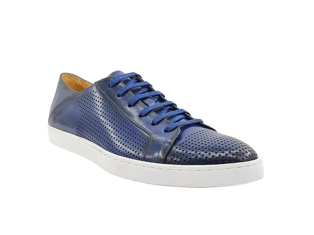 Fashion Lace-up Leather Sneaker - 8