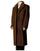 Faux Fur Ankle length Coat Coco Chocolate brown Overcoat - Mens Overcoat