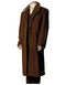 Faux Fur Ankle length Coat Coco Chocolate brown Overcoat - Mens Overcoat
