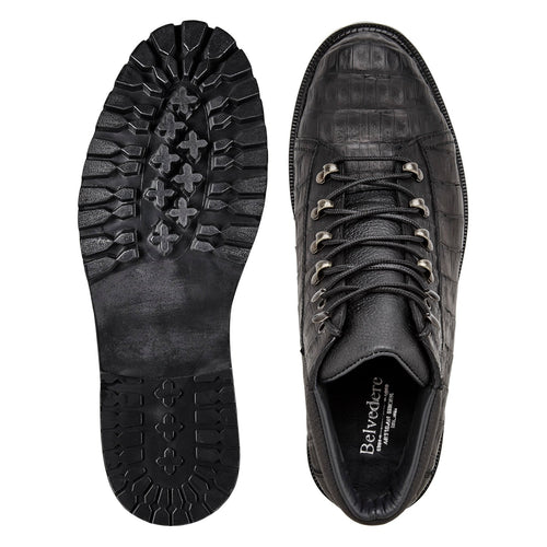 Belvedere Felipe Black Oiled Leather Luxury Dress Shoe