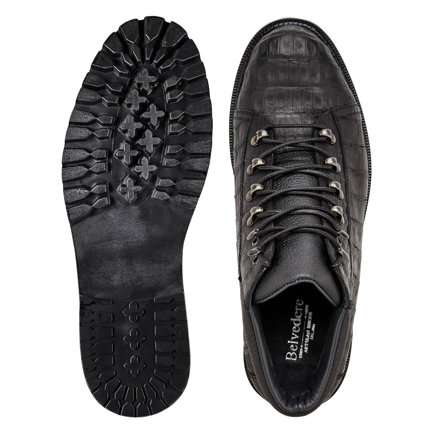 Belvedere Felipe Black Oiled Leather Luxury Dress Shoe