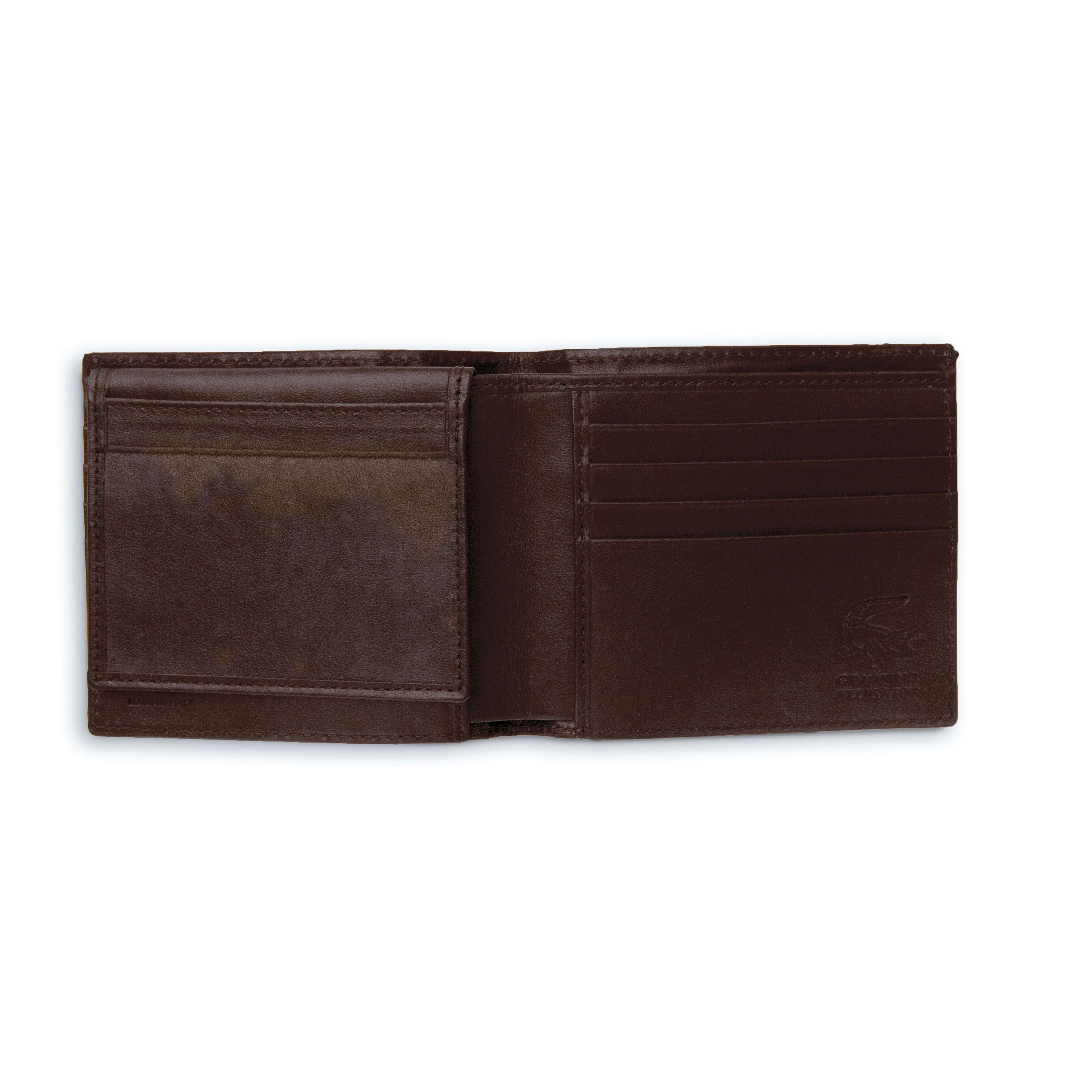 Mens Alligator Billfold Wallet in Brown - Cognac