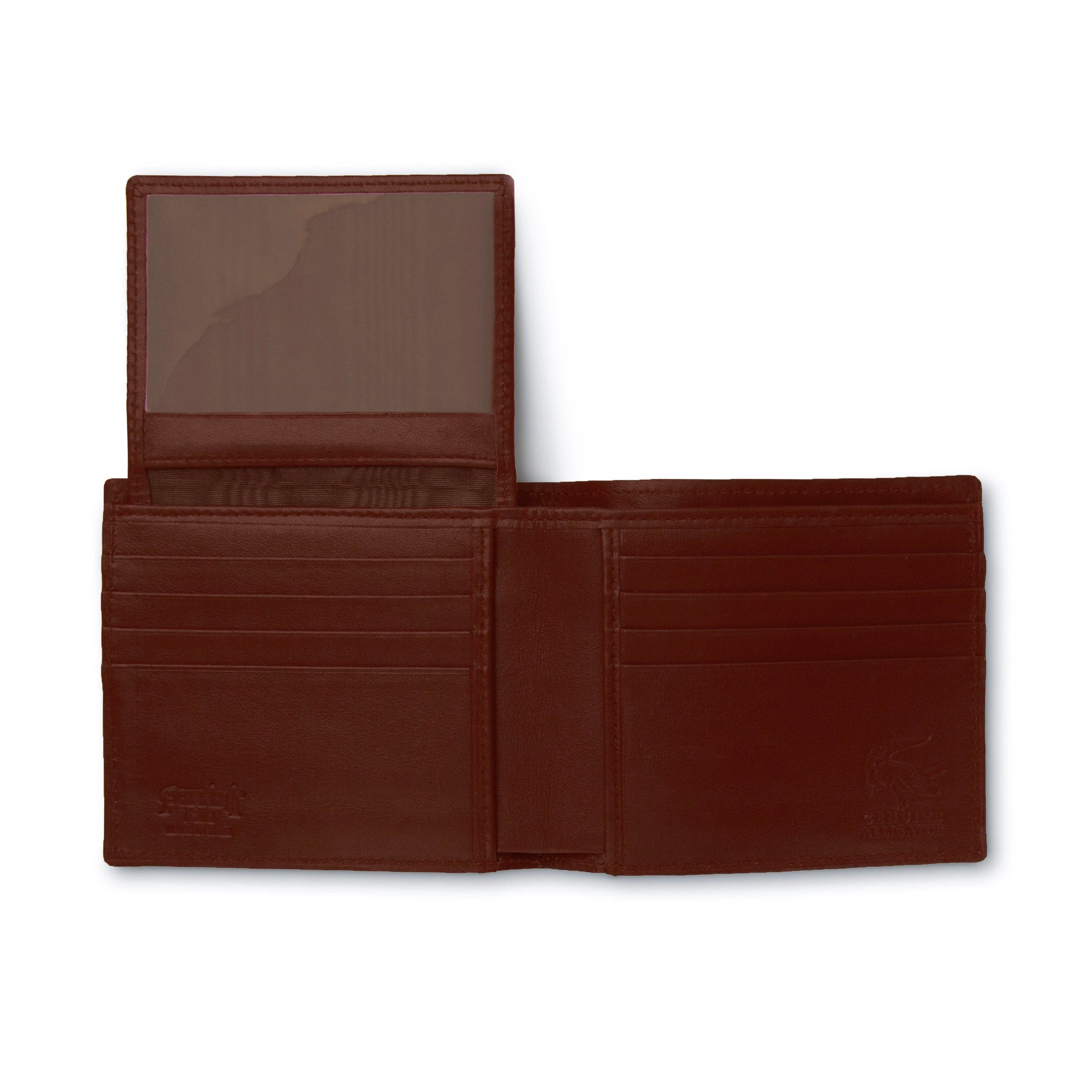 Mens Alligator Billfold Wallet in Cognac - Cognac