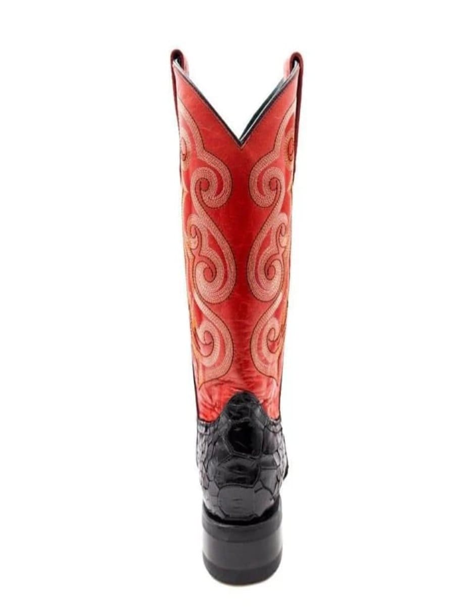 Men's Ferrini Kai Sea Turtle Print Boots Handcrafted Black - 8D