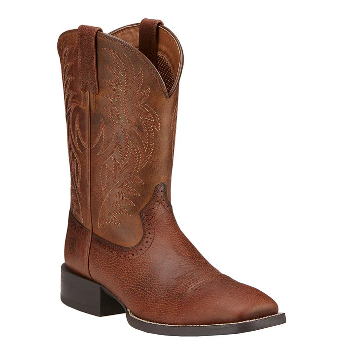 Sport Western Fiddle Full-Grain Leather Brown Boots - 7
