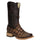 Square toe brown Pirarucu boot