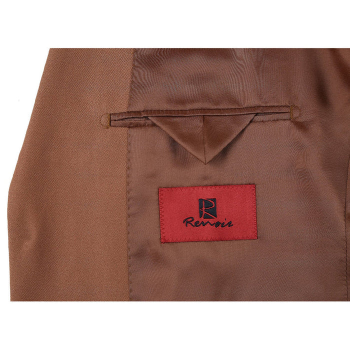 Cheap Priced Suit - Mens Basic Two Button Slim Fit  Rust Suit