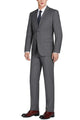 Cheap Priced Suit- Mens Basic Two Button Classic Fit Dark Grey  Suit With Optional Vest