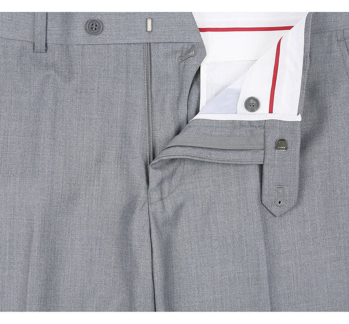 Cheap Priced Suit- Mens Basic Two Button Classic Fit Light Grey Suit With Optional Vest