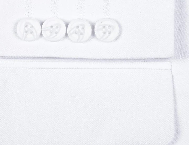 Cheap Priced Suit Mens Basic Two Button Classic Fit White Suit - 38 Short Jacket+32 Waist Adjustable 28to34)(Height: 5 4 to5 7 )(Neck  15-16.5)S-M)